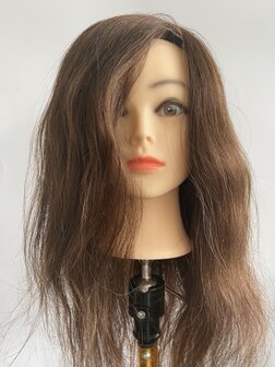 Oefenhoofd  40-45cm 50% menselijk haar 50% synthetisch haar