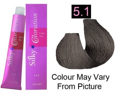 Je zal beter worden Briesje spiegel Silky Coloration Haarverf 5.1 Light Ash Brown 100ml | HD-Haircare.pro - PRO  HD-Haircare